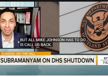 Video: Rep. Suhas Subramanyam (D-VA10) Says Mike Johnson Could Call the House Back Today and “solve this thing”; “he’s choosing not to because of his own party’s politics.”