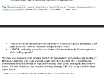 Reps. James Walkinshaw (D-VA11, Eugene Vindman (D-VA07) Lead Colleagues Demanding Answers on Delays for Ukrainians Seeking Parole and Work Authorization