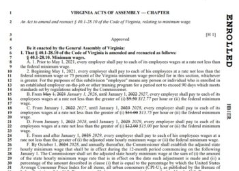 Virginia House Democrats Celebrate $15/Hour Minimum Wage Being Signed into Law