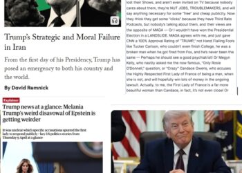 Friday (4/10) News: “Trump’s Strategic and Moral Failure in Iran”; “Trump Lashes Out at Prominent Conservatives Over Iran War Criticism”