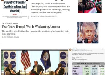 Sunday (4/12) News: “Trump Struts Around UFC Cage Match as Vance Flees Peace Talks”; Will Hungarians Oust Trump/Putin Ally?