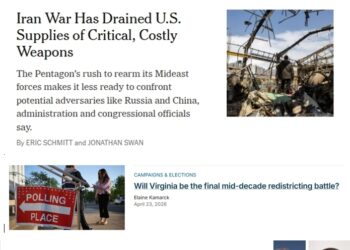 Friday (4/24) News: Trump Warns, “Don’t rush me’ in Iran”; “Iran War Has Drained U.S. Supplies of Critical, Costly Weapons”