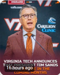 Sen. Tim Kaine: VA Tech President Tim Sands’ Departure “has the earmarks of previous well-publicized efforts to oust Presidents at other Virginia public universities—VMI, UVA and George Mason”