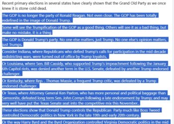 Fmr. VA Lt. Gov. Bill Bolling (R/3x Trump Voter): “In Donald Trump’s GOP there is no room for dissent. You must back Trump all the way every time, or he and his most ardent supporters…will come after you.”