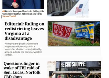Sunday (5/10) News: “Trump will arrive in Beijing this week knowing that Xi holds all the cards”; “[SCOVA] Ruling on redistricting leaves Virginia at a disadvantage”