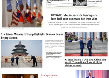 Thursday (5/14) News: “Thucydides Trap”; “China gains major edge on U.S. amid Iran war”; “Media parrots Pentagon’s low-ball cost estimate for Iran War”