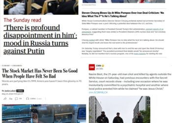 Sunday (5/24) News: “Mood in Russia turns against Putin”; “Steven Cheung Blows Up At Mike Pompeo Over Iran Deal Criticism”