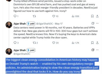Cleantech Guru Jigar Shah on NextEra Buying Dominion Energy: “The biggest clean energy consolidation in American history may happen on Donald Trump’s watch”
