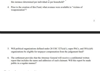 In Letter to Acting AG Todd Blanche, etc., Sen. Mark Warner “Demands Transparency About $1.776 Billion [Trump] Slush Fund”