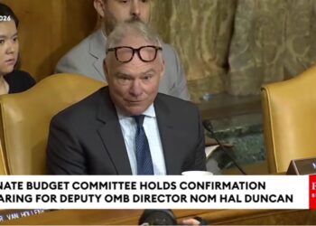 Video: Sen. Tim Kaine Tells Trump’s Nominee for Deputy OMB Director He’s Either a “conspiracy theorist” or “afraid of making an insecure president mad by acknowledging that [Biden won the 2024 election]”