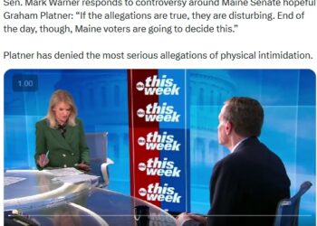 Video: Sen. Mark Warner Says If Allegations Against Graham Platner Are True, “They are disturbing,” But “That seemed not  to stop Trump getting elected”