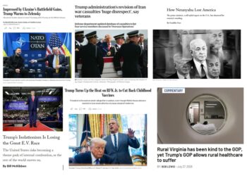 Tuesday (7/28) News Roundup: Zelensky and Netanyahu in Town for Graham Funeral; Trump Regime’s “huge disrespect” re: Iran War Casualties…