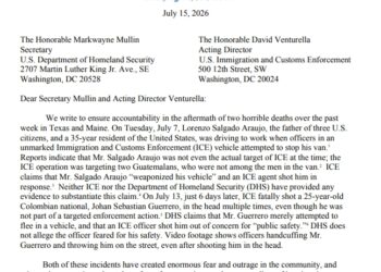 Virginia’s U.S. House Democrats Sign Letter to DHS Secretary, ICE Acting Director “calling for independent investigations into Lorenzo Salgado Araujo and Johan Sebastian Guerrero’s deaths”