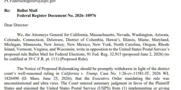 Virginia AG Jay Jones Joins Multistate Opposition to Postal Service’s Attempt to Undermine Voting Rights