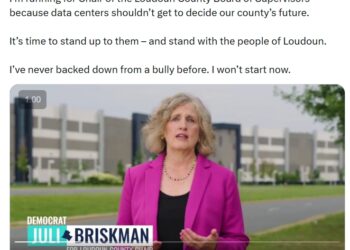 Video: Loudoun County Supervisor Juli Briskman Announces Candidacy Against Chair Phyllis Randall; Says “data centers shouldn’t get to decide our county’s future”