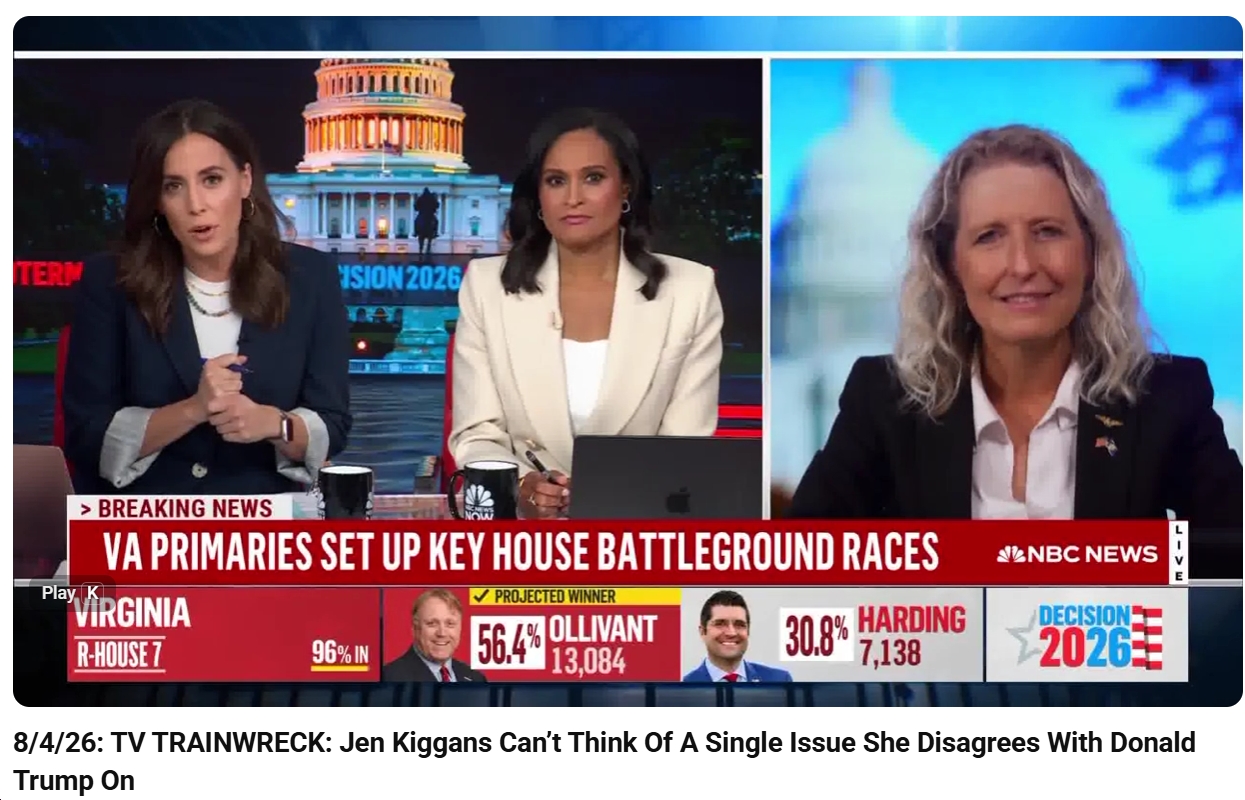 TV TRAINWRECK: Rep. Jen Kiggans (R-VA02) Can't Think Of A Single Issu...