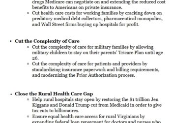 VA02 Democratic Nominee Elaine Luria Releases Plan to Make Health Care Affordable & Accessible for Every Virginian