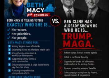 VA06 Democratic Nominee Beth Macy Challenges MAGA Rep. Ben Cline (R) to Three Debates