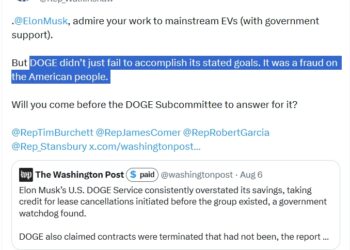 Rep. James Walkinshaw (D-VA11) Calls for Elon Musk Subpoena as GAO Report Exposes DOGE’s Fraud