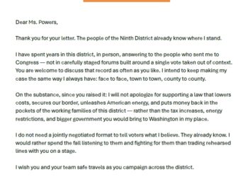 MAGA Rep. Morgan Griffith (R-VA09) Refuses Debates With Democratic Nominee Joy Powers, Claims Voters “Already Know” Where He Stands