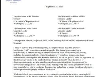 In New Letter, VA  Gov. Abigail Spanberger Urges Congress to Act on Unprecedented AI Risks to Protect Privacy, Jobs, & Natural Resources